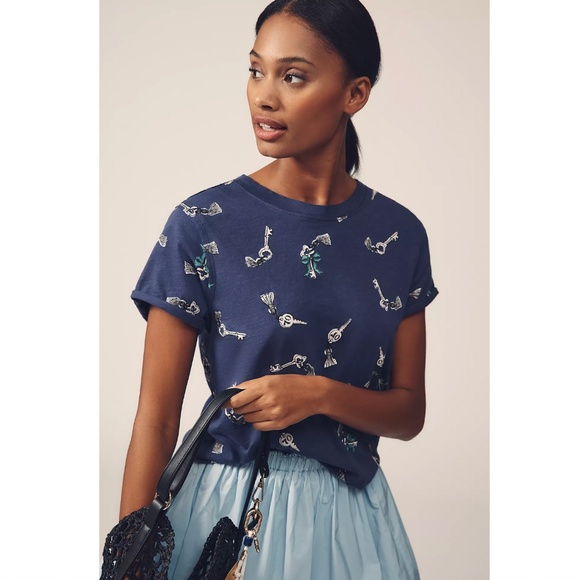 Anthropologie Tops - ANTHROPOLOGIE The Caitlin Boxy Tee by Maeve - Size XXS (NWT, $58 Retail)